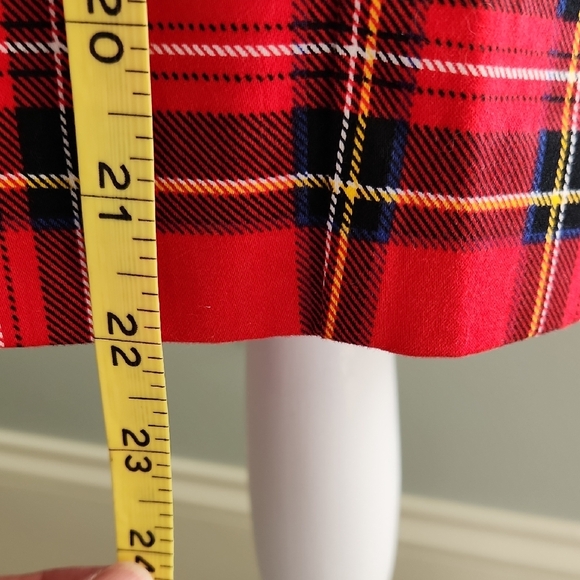 J. Crew Vibrant Red Plaid Pencil Skirt - Picture 4 of 7